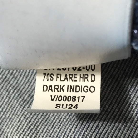 Gap 70s Flare High Rise Jeans Women 29/8 Blue Flap Pockets Stretch Boho Retro - Picture 11 of 12